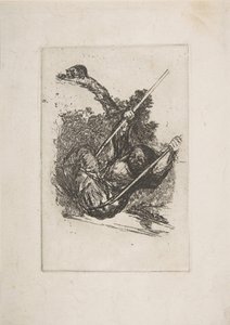 Stara kobieta na huśtawce Vieja columpiándose.n.d. autorstwa Francisco de Goya