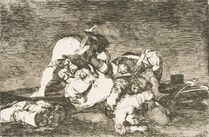 Płyta 10 z Katastrofy wojny Katastrofy wojny: Ani tego nie rób. Ani..., 1810. autorstwa Francisco de Goya