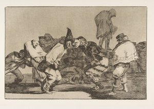 Tablica 14 z Disparates: Karnawałowe szaleństwo, ca. 1816-23 opublikowany 1864. autorstwa Francisco de Goya