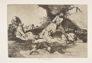 Tablica 16 z The Disasters of War Los Desastres de la Guerra: T..., 1810 wydana w 1863 r. autorstwa Francisco de Goya