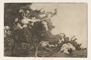 Tablica 17 z The Disasters of War Los Desastres de la Guerra: They ..., 1810 opublikowany 1863. autorstwa Francisco de Goya