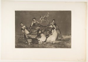 Płyta 1 z Disparates: Kobieca szaleństwo, ca. 1816-23 opublikowany 1864. autorstwa Francisco de Goya