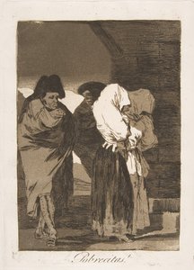 Płyta 22 z Los Caprichos: Biedne dziewczynki! Pobrecitas!, 1799. autorstwa Francisco de Goya