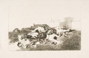 Tablica 22 z Katastrof wojny Los Desastres de la Guerra: Jeszcze gorzej. Zarówno i..., 1810. autorstwa Francisco de Goya