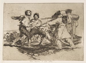 Płyta 2 z The Disasters of War Los Desastres de la Guerra: Rightl..., 1810 opublikowana w 1863 roku. autorstwa Francisco de Goya