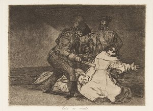 Tablica 46 z The Disasters of War Los Desastres de la Guerra: This ..., 1810 opublikowane 1863. autorstwa Francisco de Goya
