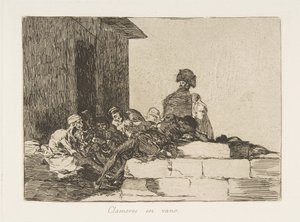 Tablica 54 z The Disasters of War Los Desastres de la Guerra: Ap..., 1811-12 opublikowana w 1863 r. autorstwa Francisco de Goya