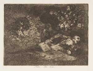 Tablica 69 z The Disasters of War Los Desastres de la Guerra: Not..., 1810-20, wyd. 1863. autorstwa Francisco de Goya