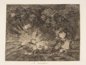 Tablica 80 z The Disasters of War Los Desastres de la Guerra: Wil..., 1810-20, wyd. 1863. autorstwa Francisco de Goya