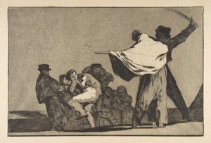 Płyta A z Disparates: Well-Known Folly, ca. 1816-23 opublikowane przed 1877 r. autorstwa Francisco de Goya