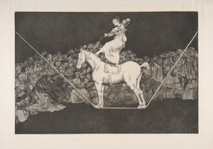 Płyta B z Disparates: Punktualne szaleństwo, ca. 1816-23 opublikowane przed 1877 r. autorstwa Francisco de Goya