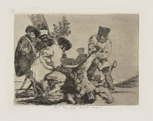 co? czy musisz zrobić więcej? (Co więcej można zrobić?), pl. 33 z cyklu Katastrofy wojny autorstwa Francisco de Goya