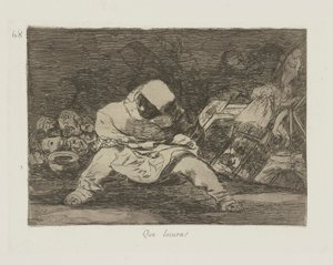 Co za szaleństwo! (Co za szaleństwo!), pl. 68 z cyklu Katastrofy wojny autorstwa Francisco de Goya