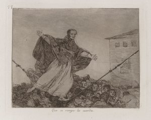 Niech zerwie się sznur, ilustracja 77 z filmu „Klęski wojenne” autorstwa Francisco de Goya
