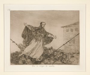 Niech zerwanie sznura, pl. 77 z Katastrofy wojny autorstwa Francisco de Goya