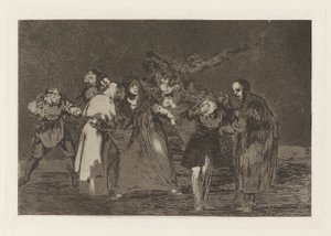 Leczą rany kłute, ale nie złe słowa (Rany goją się szybciej niż pospieszne słowa), z serii Los absurdy (Los proverbios) autorstwa Francisco de Goya