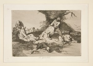 Wykorzystują (Wykorzystują), pl. 16 z Katastrofy wojny autorstwa Francisco de Goya