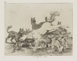 Dobrze się broni. (Dobrze się broni.), pl. 78 z cyklu Katastrofy wojny autorstwa Francisco de Goya
