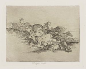 Zawsze się zdarza. (Zawsze się dzieje), pl. 8 z serii Katastrofy wojny autorstwa Francisco de Goya