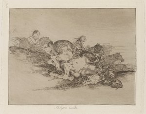 Zdarza się zawsze (to zawsze się dzieje), pl. 8 z serii Katastrofy wojny autorstwa Francisco de Goya