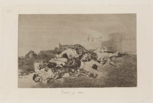Oba i więcej (nawet gorzej), płyta 22 z filmu Katastrofy wojny autorstwa Francisco de Goya