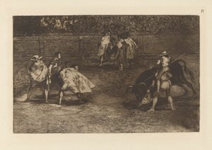 Torreador jedzie na ramionach d?n chulo autorstwa Francisco de Goya