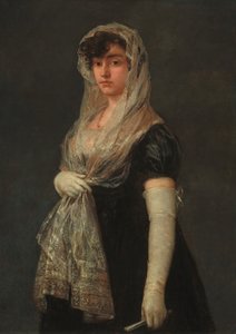 Młoda Dama Ubrana w Mantylę i Basquinę, c. 18001805. autorstwa Francisco de Goya