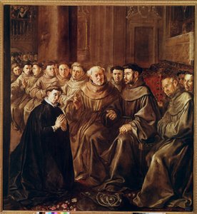 Św. Bonawentura wstępuje do zakonu franciszkanów (olej na płótnie)