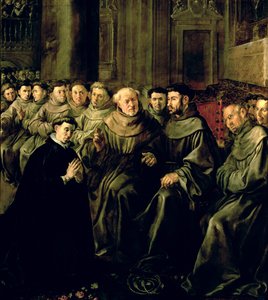 Powitanie św. Bonawentury (1221-74) do zakonu franciszkanów, ok. 1628