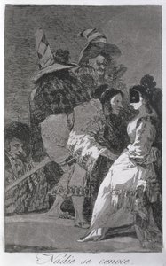 193-0082106 Nikt nie zna siebie, plansza 6 „Los caprichos”, wyd. 1799 (akwaforta) autorstwa Francisco Jose de Goya y Lucientes