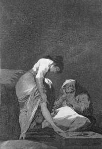 193-0082117 Ładnie rozciągnięta, płyta 17 „Los caprichos”, wyd. 1799 (akwaforta) autorstwa Francisco Jose de Goya y Lucientes