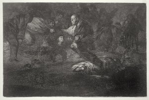 193-0082314 Zagadka żałobna, płyta 18 „Przysłów” autorstwa Francisco Jose de Goya y Lucientes