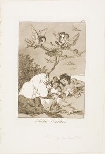 All Will Fall, płyta 19 z Los Caprichos autorstwa Francisco Jose de Goya y Lucientes