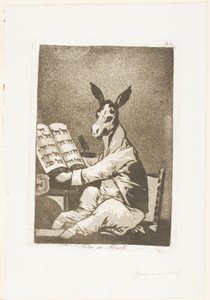 I tak był jego dziadek, tablica 39 z Los Caprichos autorstwa Francisco Jose de Goya y Lucientes
