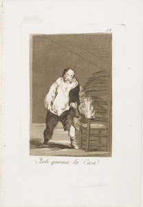 A jego dom się pali, tablica 18 z Los Caprichos autorstwa Francisco Jose de Goya y Lucientes