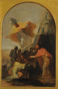 Objawienie świętego Isodoro świętemu królowi Fernando z przodu autorstwa Francisco Jose de Goya y Lucientes