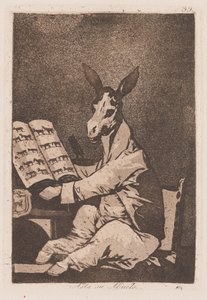 Tak daleko jak jego dziadek, późny 18-ty XIX wiek (druk) autorstwa Francisco de Goya