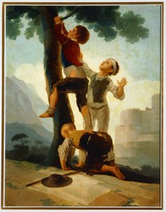 Chłopcy wspinający się na drzewo ... (obraz na płótnie) autorstwa Francisco Jose de Goya y Lucientes