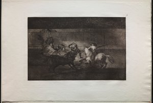 Walki byków: Śmierć Pepe Illo (III skład) autorstwa Francisco de Goya