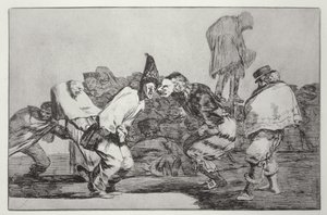 Fantazja karnawałowa, płyta 14 „Przysłów” autorstwa Francisco Jose de Goya y Lucientes