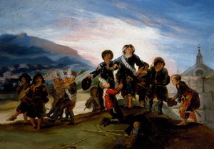 Dzieci bawiące się w żołnierzy autorstwa Francisco Jose de Goya y Lucientes