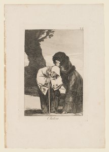 Chiton, talerz z "Los Caprichos", 1799 autorstwa Francisco de Goya