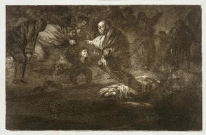 Bóg ich stwarza, a oni schodzą się razem, Los Proverbios 18 autorstwa Francisco Jose de Goya y Lucientes