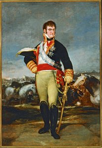 Ferdynand VII, król Hiszpanii w obozie kawalerii ... (obraz na płótnie) autorstwa Francisco Jose de Goya y Lucientes