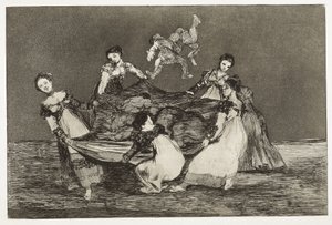 GOYA I LUCIENES, Francisco de (1746-1828). Przysłowia. Kobieca zagadka. 1815-1824. (24