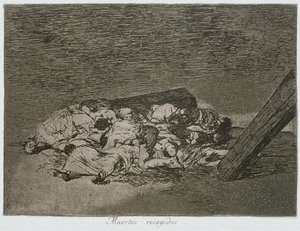 Żniwa zmarłych, płyta 63 „Klęski wojny” autorstwa Francisco Jose de Goya y Lucientes