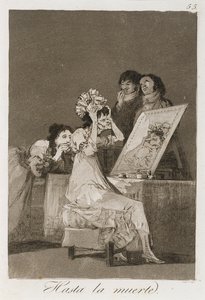 Hasta la muerta z Los Caprichos, opublikowana 1799 (akwaforta, akwatinta oksydowana i sucha igła) autorstwa Francisco de Goya