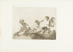 Zasłużył na to, płyta 29 z The Disasters of War autorstwa Francisco Jose de Goya y Lucientes
