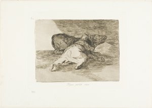 Coś z tego wyciąga, płyta 40 z The Disasters of War autorstwa Francisco Jose de Goya y Lucientes