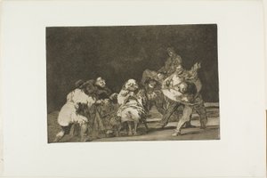 Kto cię nie lubi, zniesławi cię żartem, tablica 17 z Los Proverbios autorstwa Francisco Jose de Goya y Lucientes